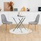 White Grey HDPE Round Folding Table Portable Outdoor Picnic Camping Table 600 lbs